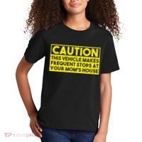 Caution This Vehicle Makes Frequent Stops At Your Moms House Kids T-Shirt thumb 2