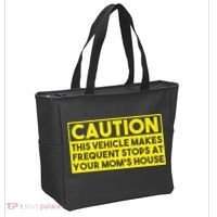 Caution This Vehicle Makes Frequent Stops At Your Moms House Tote Bag thumb 2