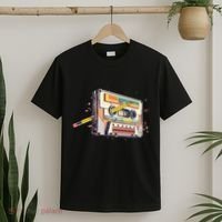Cassette Tape Vintage Pencil 70s 80s 90s Classic Music T-Shirt thumb 2