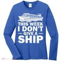 Cruise This Week I Don't Give A Ship Therapy Great Gift Women's Long Sleeve Shirt thumb 0