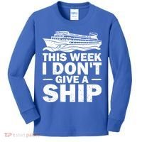 Cruise This Week I Don't Give A Ship Therapy Great Gift Kids Long Sleeve Shirt thumb 0