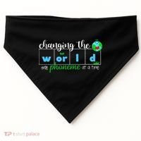Changing The World One Phoneme At A Time Teacher USA-Made Doggie Bandana thumb 0