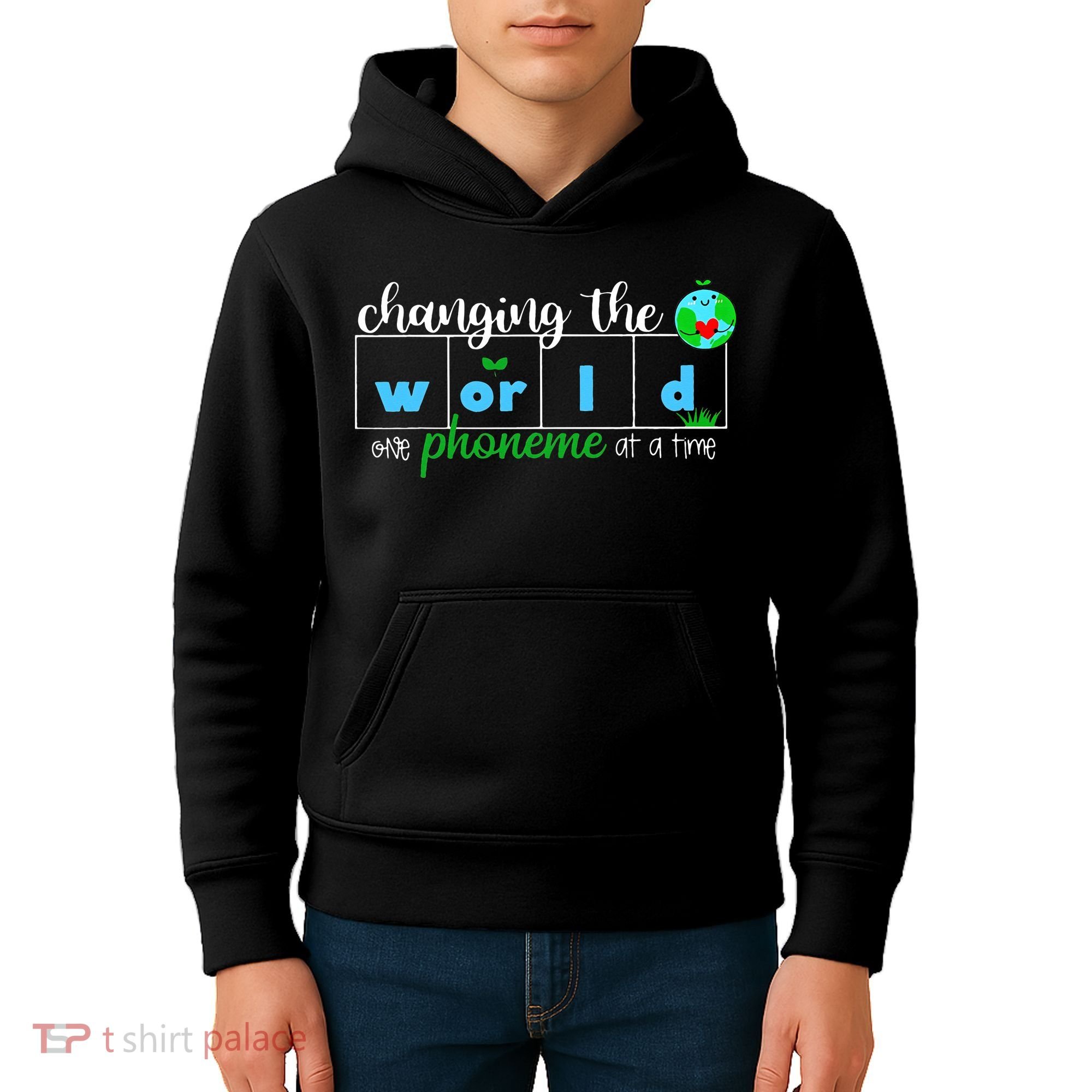 Changing The World One Phoneme At A Time Teacher Kids Hoodie