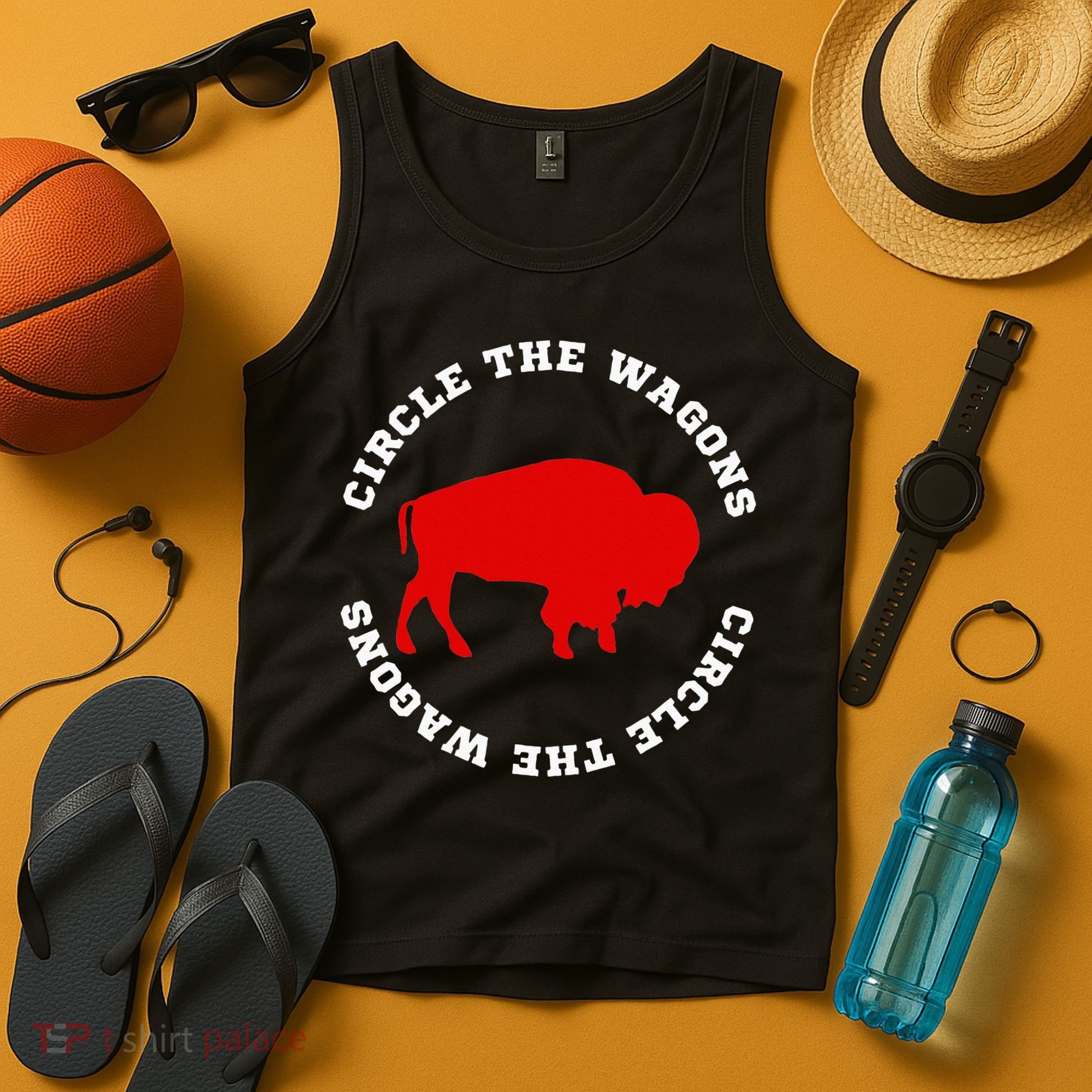Circle the Wagons Buffalo Football Fan Tank Top