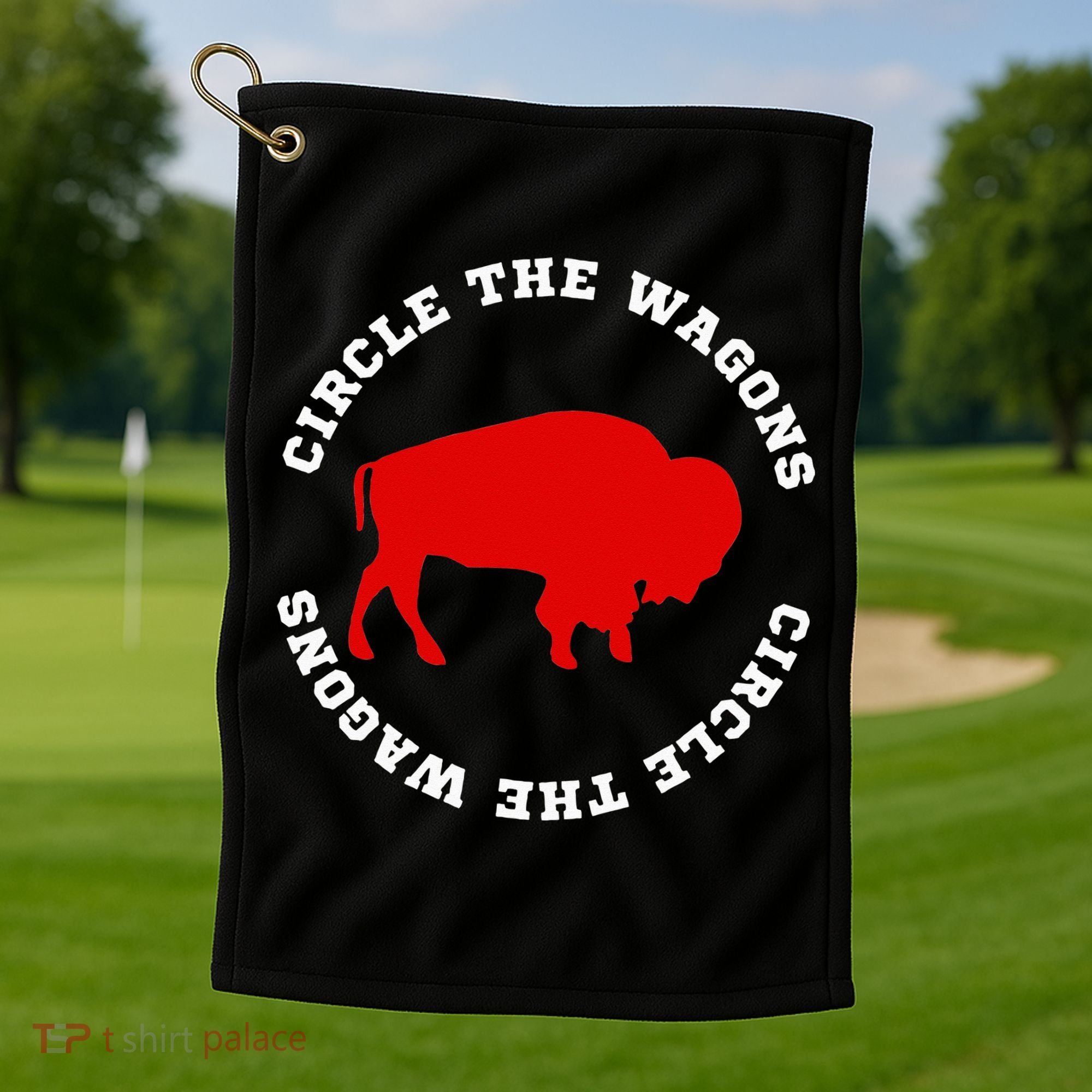 Circle the Wagons Buffalo Football Fan Golf Towel