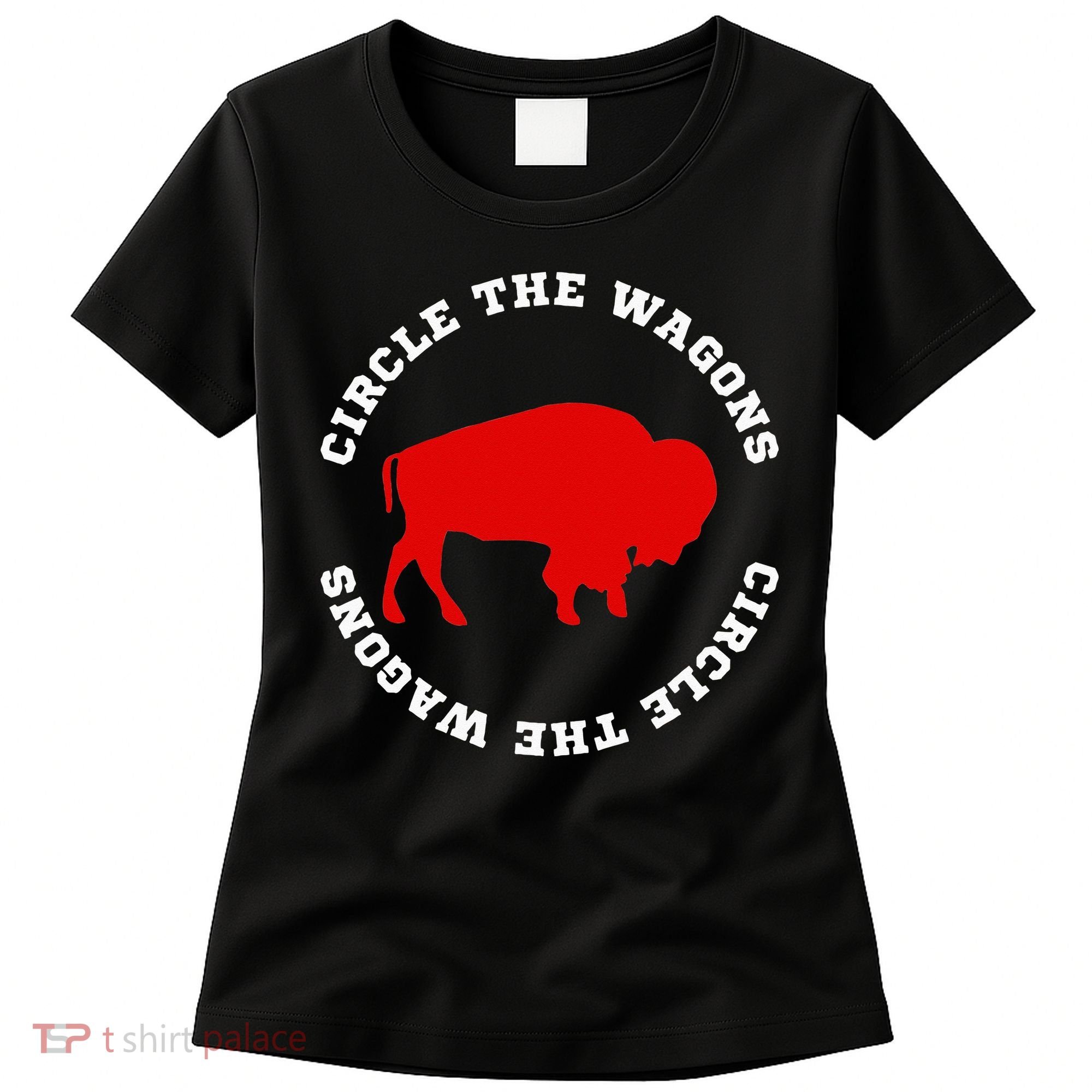 Circle the Wagons Buffalo Football Fan Women's T-Shirt
