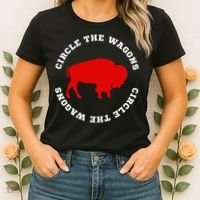 Circle the Wagons Buffalo Football Fan Women's T-Shirt thumb 2