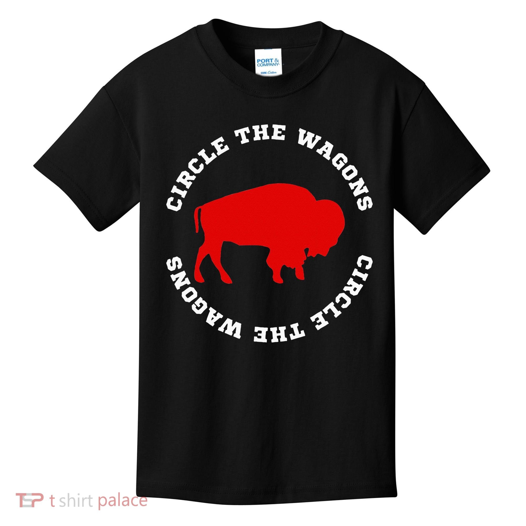Circle the Wagons Buffalo Football Fan Kids T-Shirt