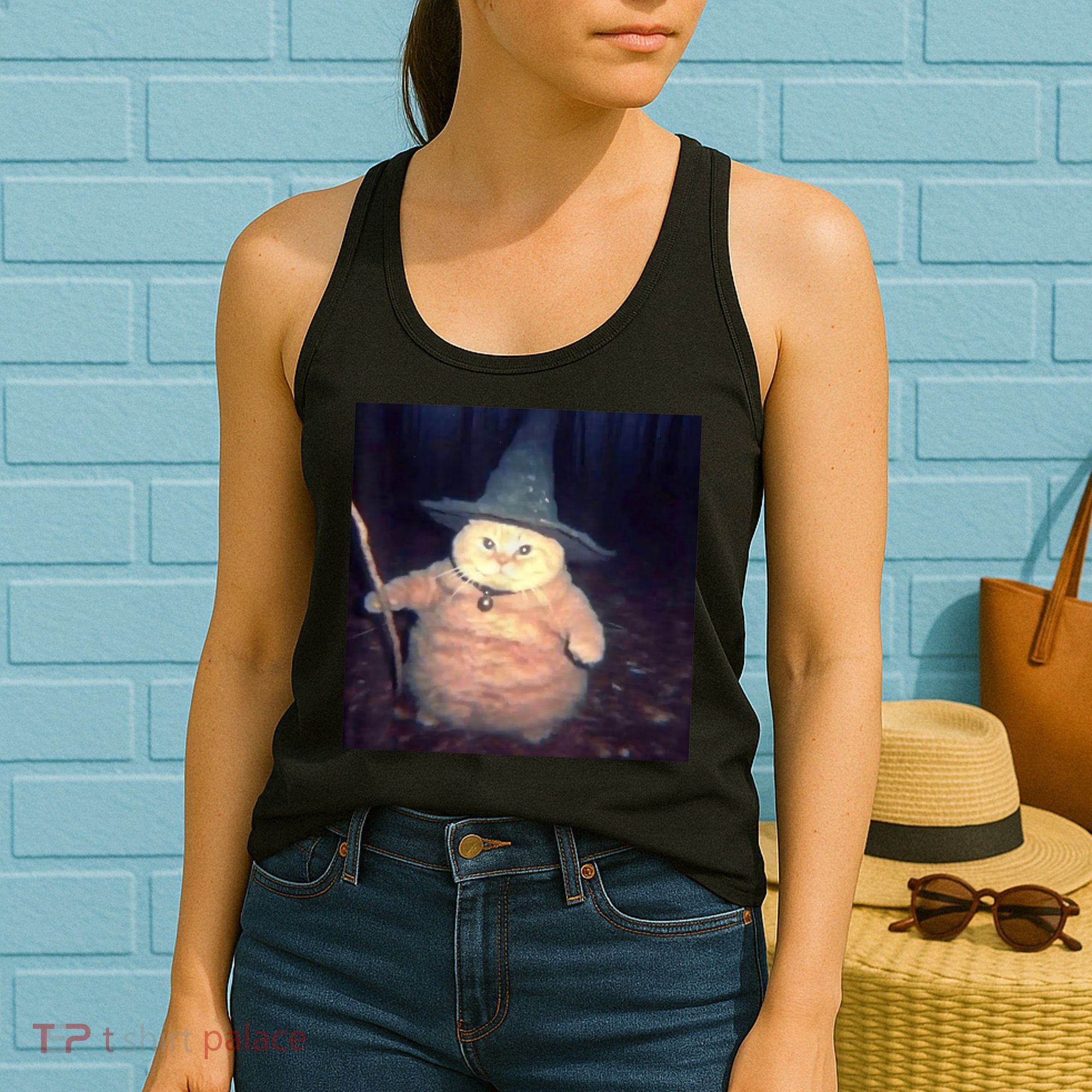 Cheeseball The Wizard Cat Meme Women's Tank Top