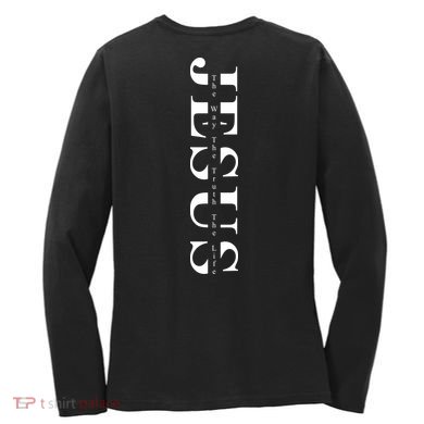 Christian The Way Truth Life Faith Front & Back Women's Long Sleeve Shirt back