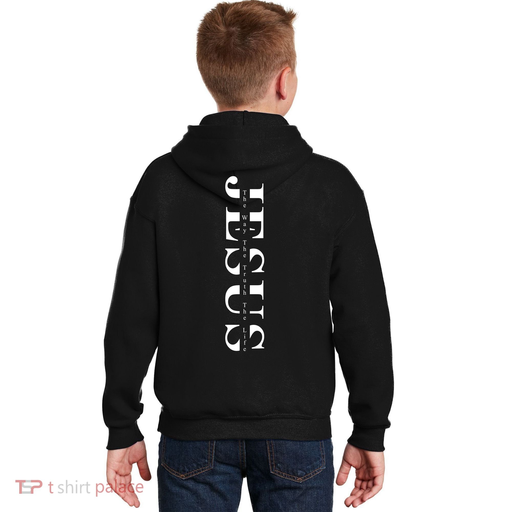 Christian The Way Truth Life Faith Front & Back Kids Hoodie