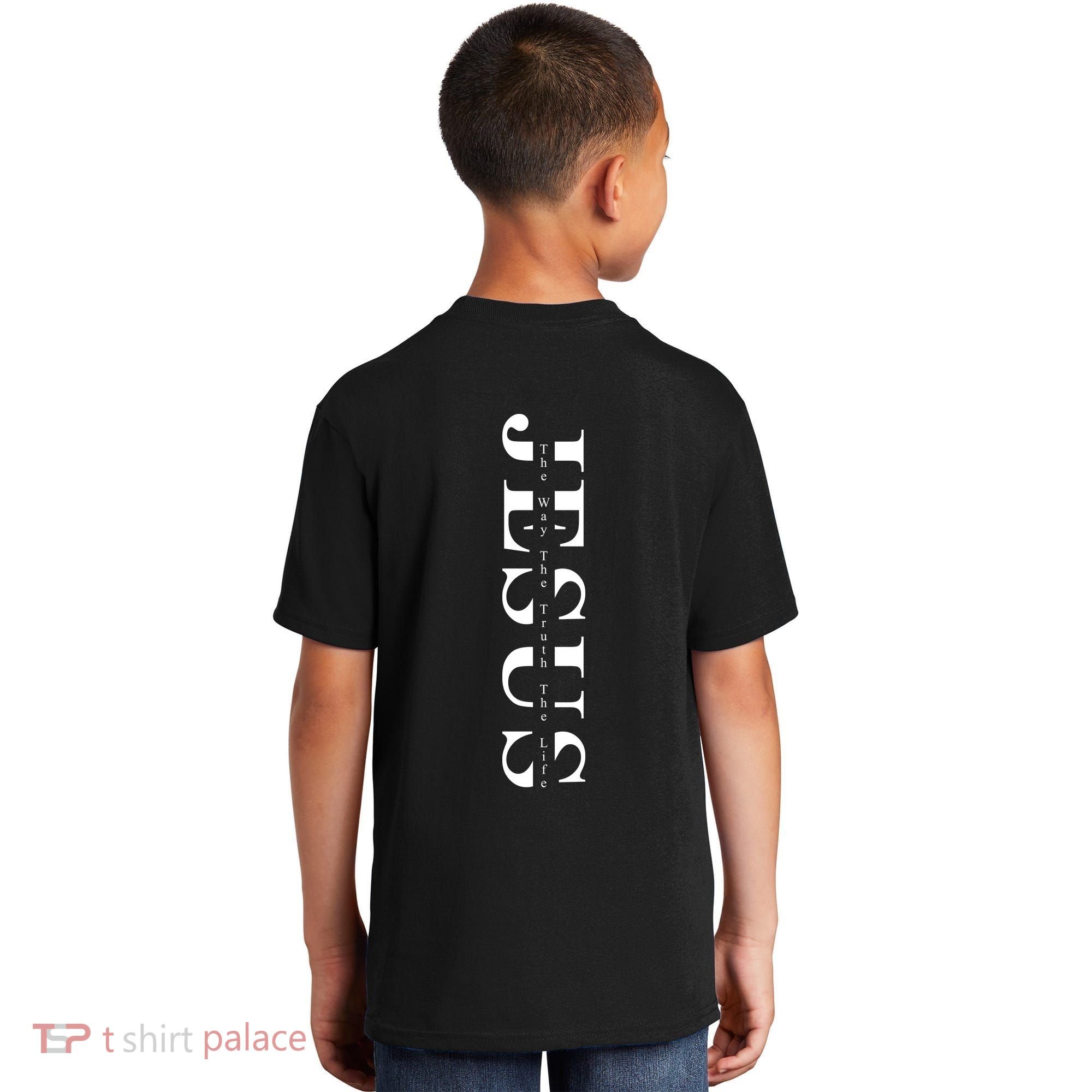 Christian The Way Truth Life Faith Front & Back Kids T-Shirt
