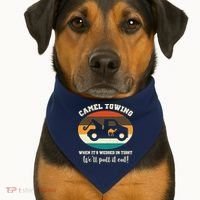 Camel Towing When It's Wedged In Tight We'll Pull It Out USA-Made Doggie Bandana thumb 1