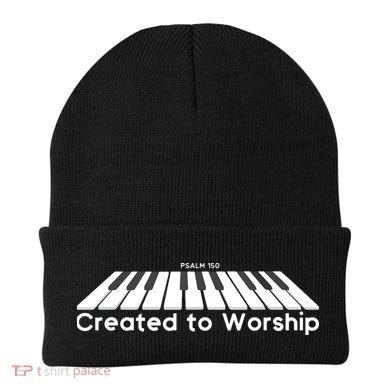 Created To Worship Piano Christian Beanie
