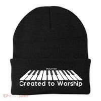 Created To Worship Piano Christian Beanie thumb 0