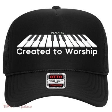 Created To Worship Piano Christian Hat