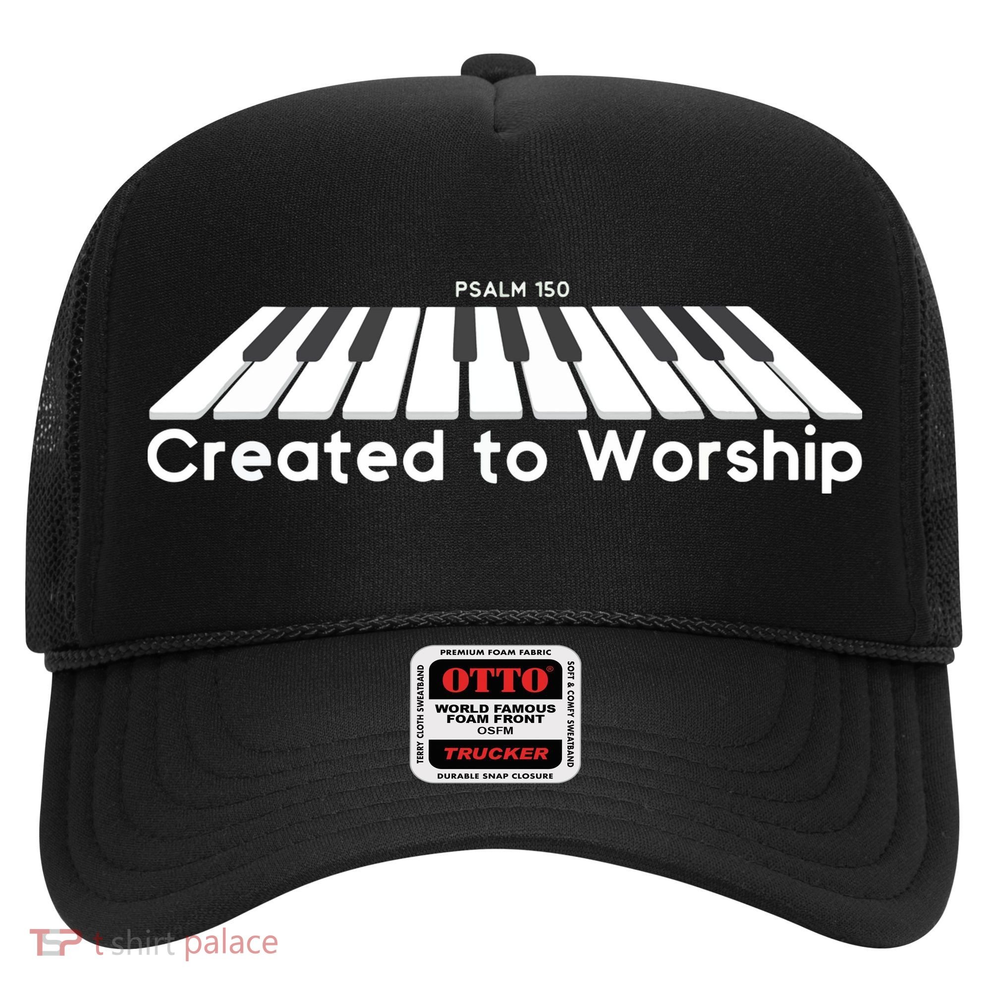 Created To Worship Piano Christian Hat