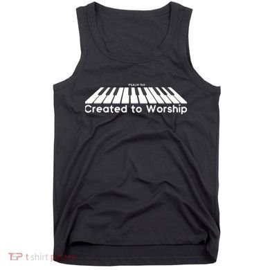Created To Worship Piano Christian Tank Top