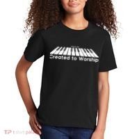 Created To Worship Piano Christian Kids T-Shirt thumb 2