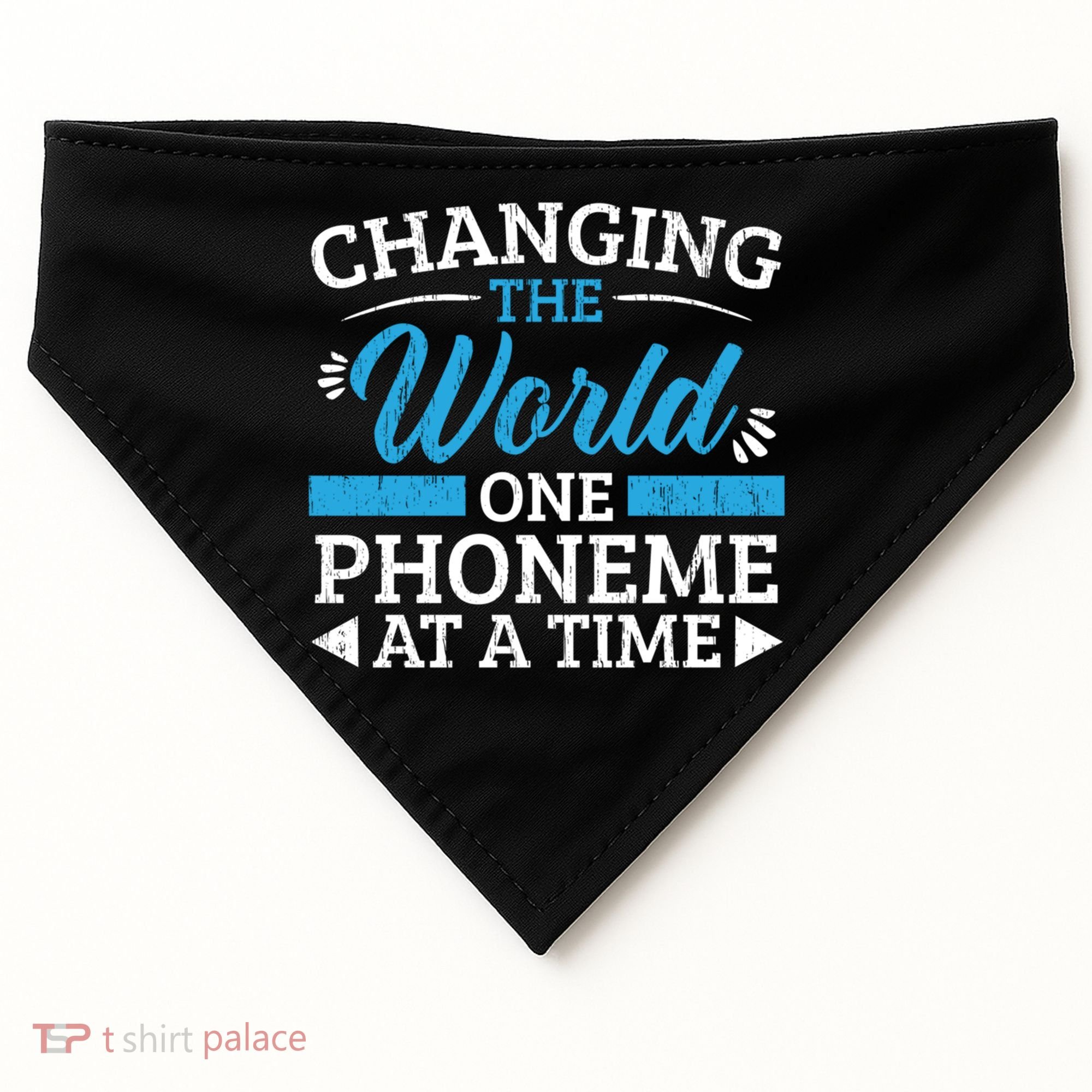 Changing The World One Phoneme At A Time Dyslexia Awareness Meaningful Gift USA-Made Doggie Bandana