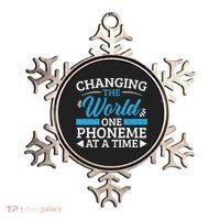 Changing The World One Phoneme At A Time Dyslexia Awareness Meaningful Gift Ornament thumb 0