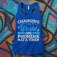 Changing The World One Phoneme At A Time Dyslexia Awareness Meaningful Gift Women's Tank Top thumb 3