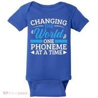 Changing The World One Phoneme At A Time Dyslexia Awareness Meaningful Gift Baby Bodysuit thumb 0