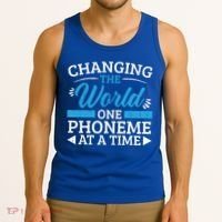 Changing The World One Phoneme At A Time Dyslexia Awareness Meaningful Gift Tank Top thumb 3