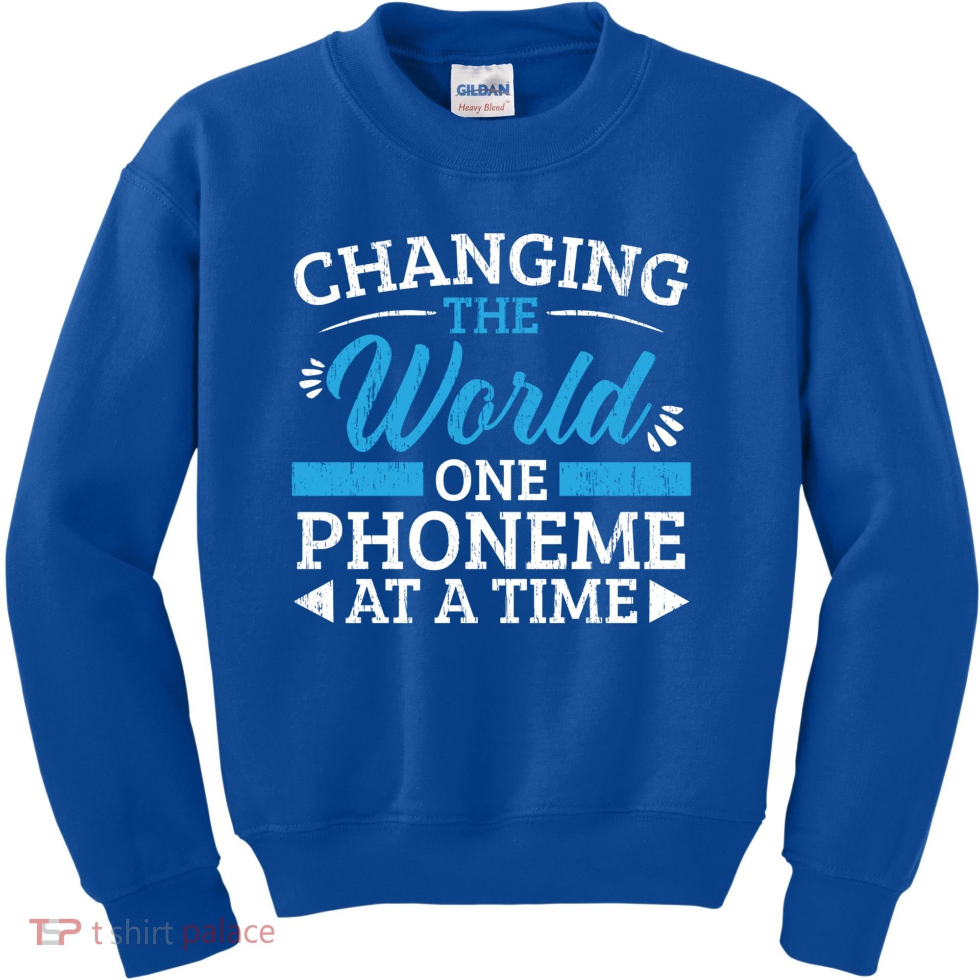 Changing The World One Phoneme At A Time Dyslexia Awareness Meaningful Gift Kids Sweatshirt