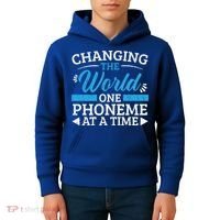 Changing The World One Phoneme At A Time Dyslexia Awareness Meaningful Gift Kids Hoodie thumb 4