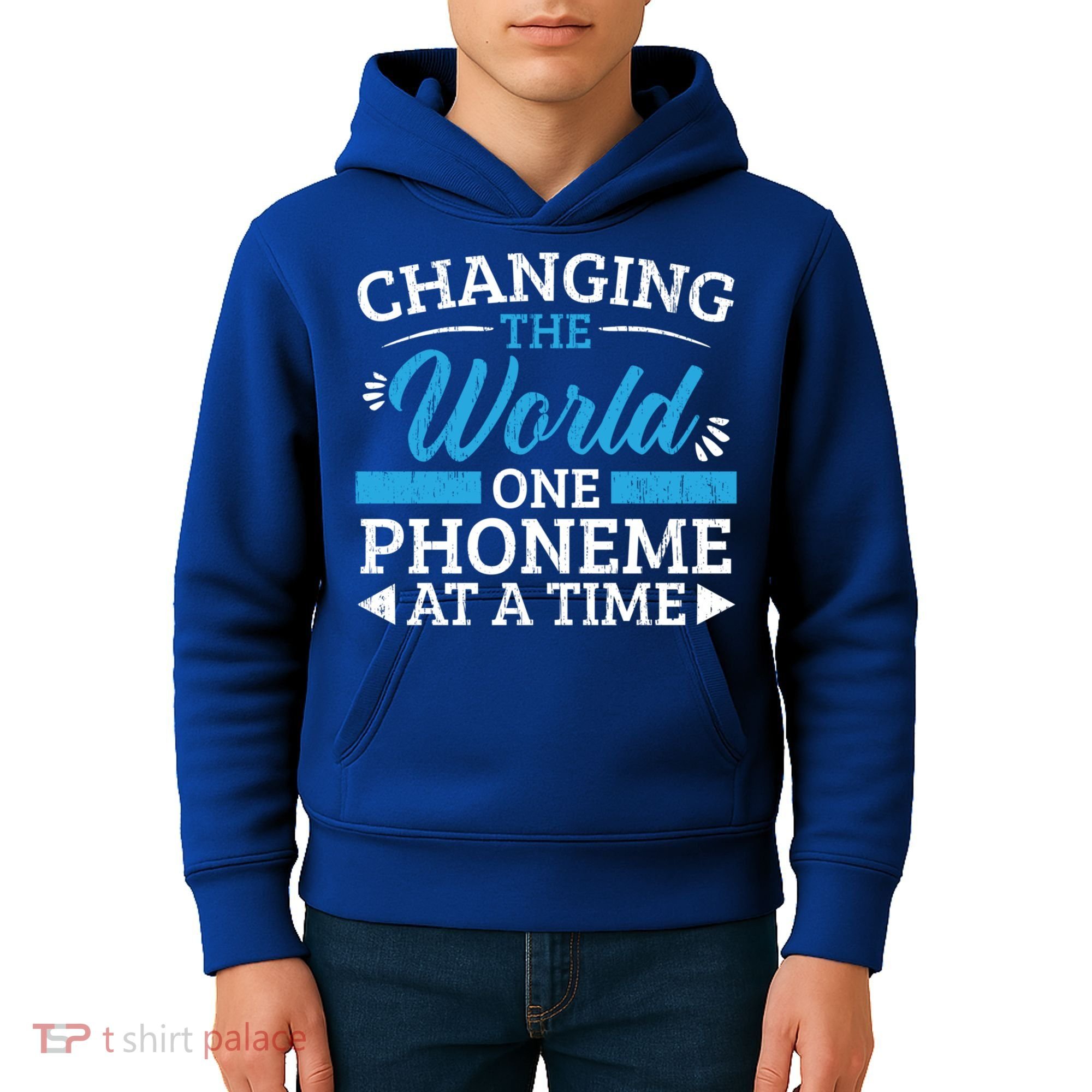 Changing The World One Phoneme At A Time Dyslexia Awareness Meaningful Gift Kids Hoodie
