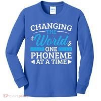 Changing The World One Phoneme At A Time Dyslexia Awareness Meaningful Gift Kids Long Sleeve Shirt thumb 0