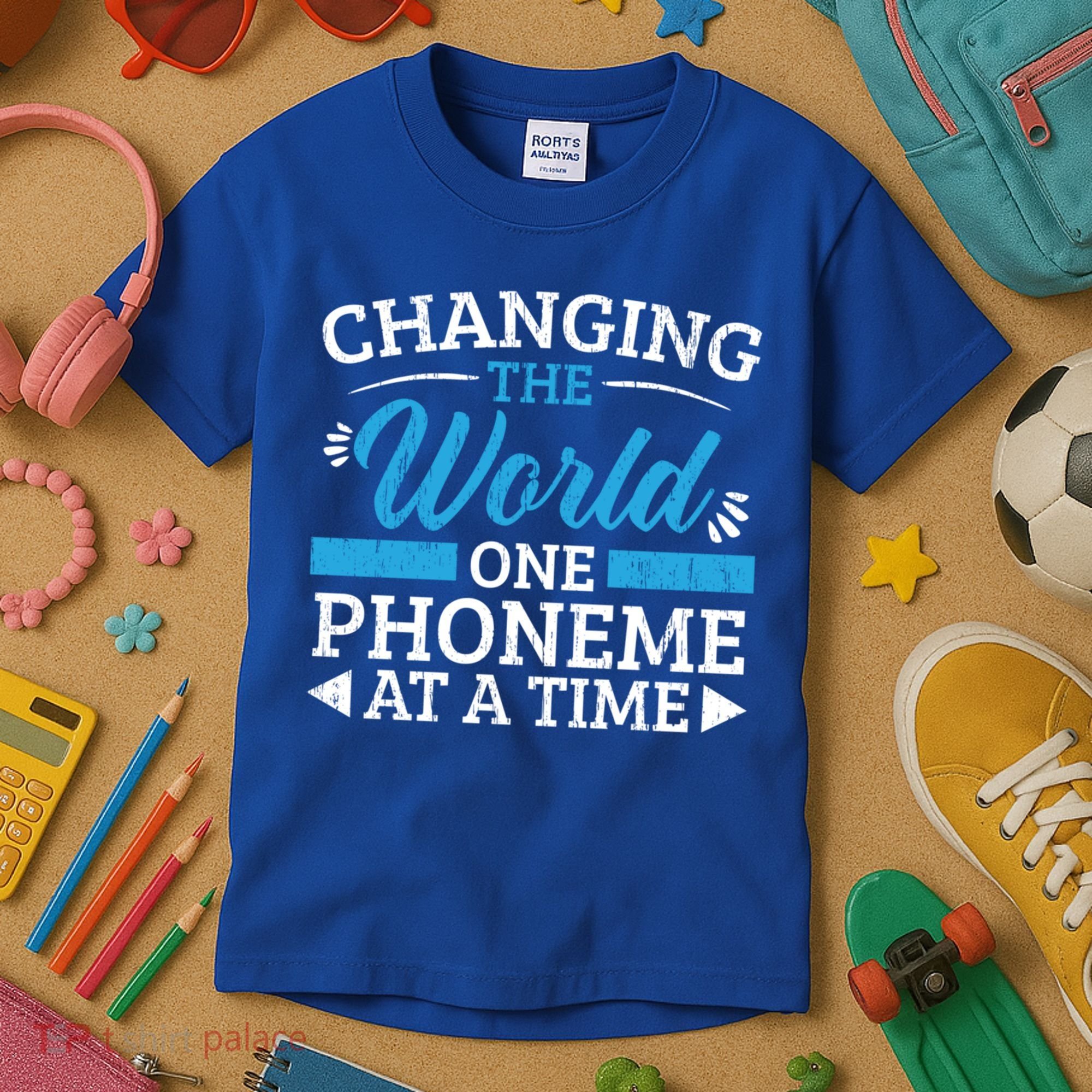 Changing The World One Phoneme At A Time Dyslexia Awareness Meaningful Gift Kids T-Shirt