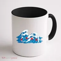 Chicago Tsunami Wave State Flag Coffee Mug thumb 1