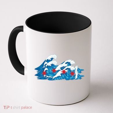 Chicago Tsunami Wave State Flag Coffee Mug