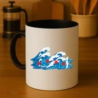 Chicago Tsunami Wave State Flag Coffee Mug thumb 4