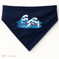 Chicago Tsunami Wave State Flag USA-Made Doggie Bandana thumb 0