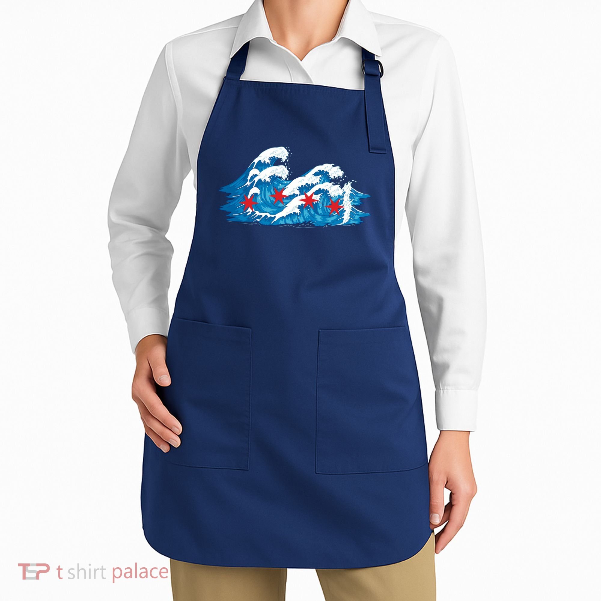 Chicago Tsunami Wave State Flag Apron