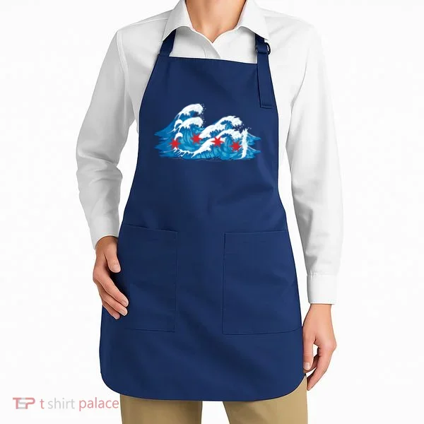Chicago Tsunami Wave State Flag Apron