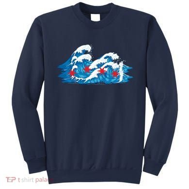 Chicago Tsunami Wave State Flag Sweatshirt