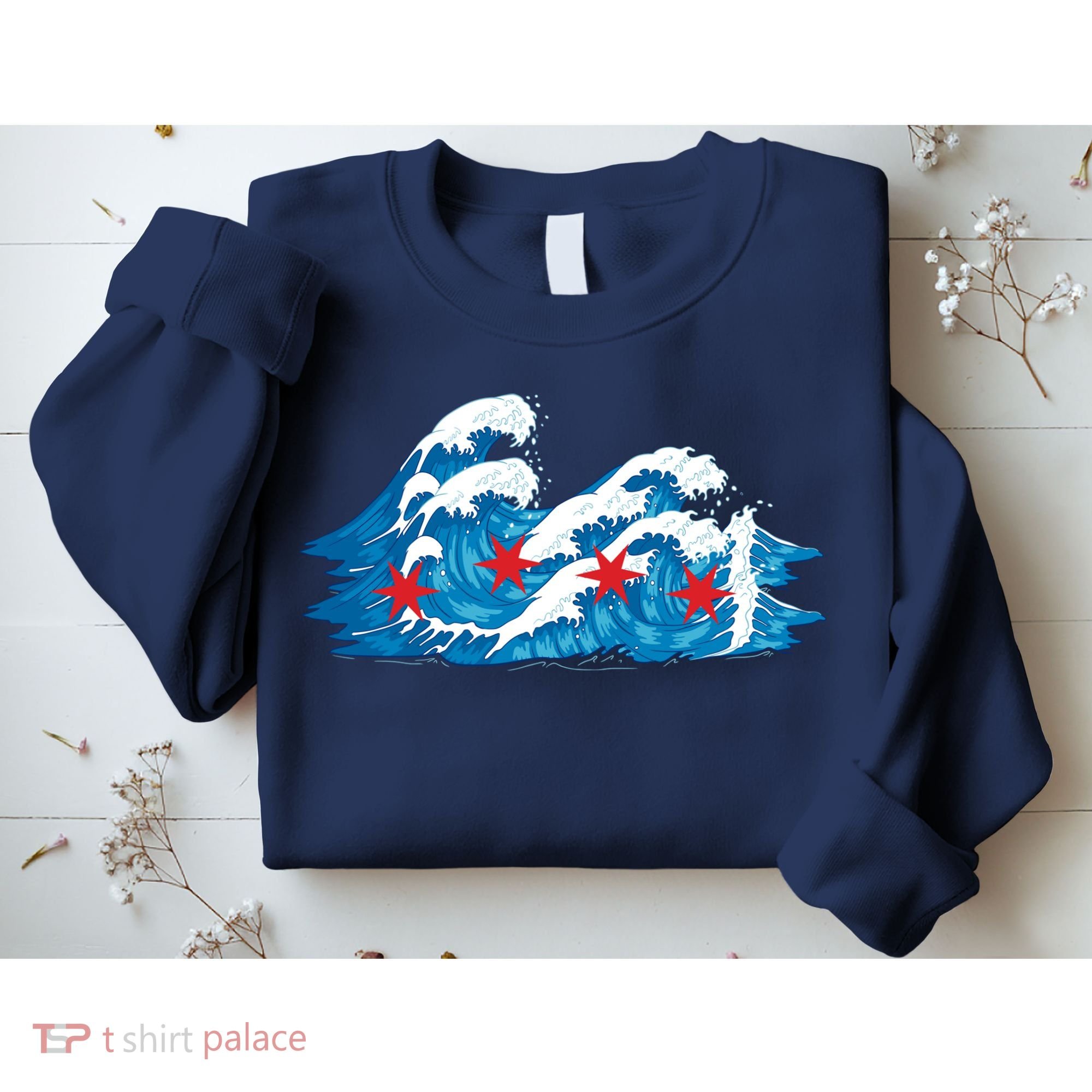 Chicago Tsunami Wave State Flag Sweatshirt