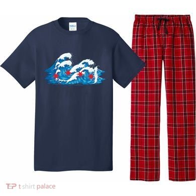Chicago Tsunami Wave State Flag Pajama Set