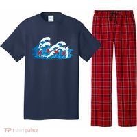 Chicago Tsunami Wave State Flag Pajama Set thumb 0