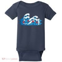 Chicago Tsunami Wave State Flag Baby Bodysuit thumb 0