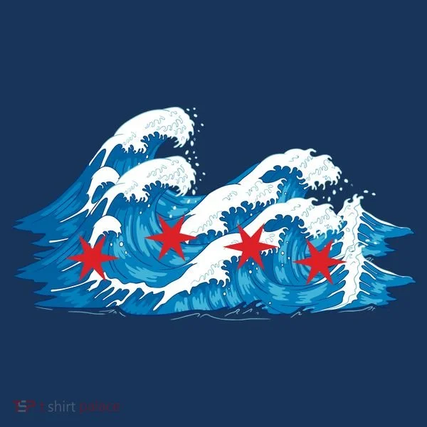 Chicago Tsunami Wave State Flag Toddler Hoodie