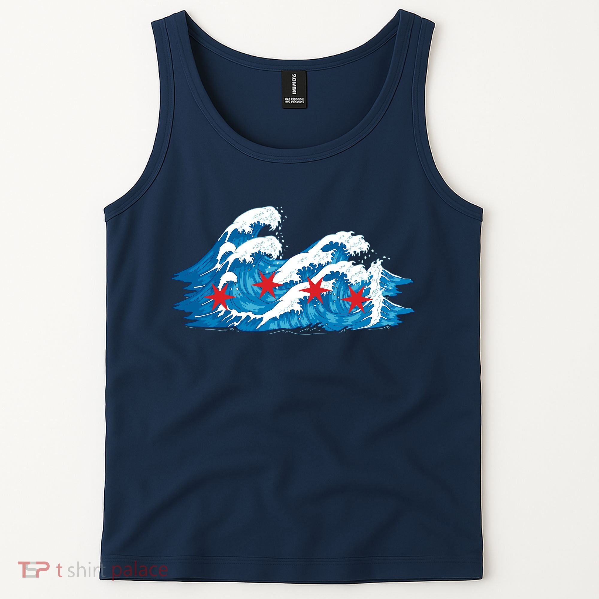 Chicago Tsunami Wave State Flag Tank Top