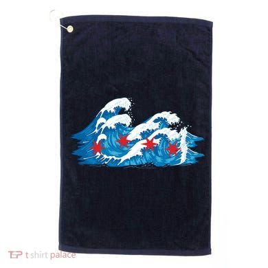 Chicago Tsunami Wave State Flag Golf Towel
