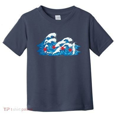Chicago Tsunami Wave State Flag Toddler T-Shirt