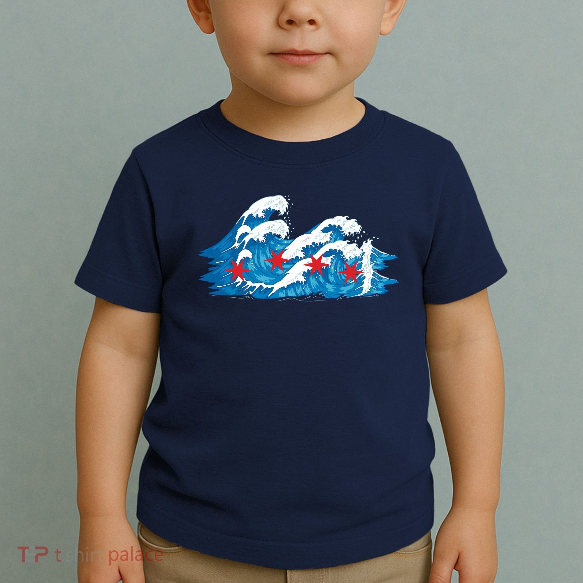Chicago Tsunami Wave State Flag Toddler T-Shirt