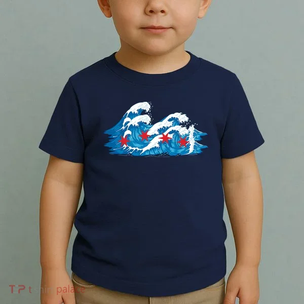 Chicago Tsunami Wave State Flag Toddler T-Shirt